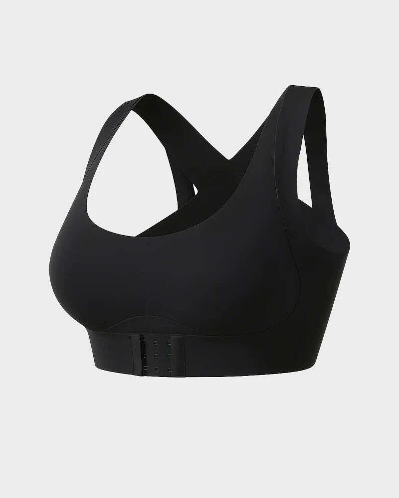 Cross Back Front Closure Wireless Posture Support Bra