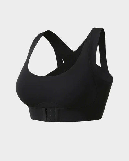 Cross Back Front Closure Wireless Posture Support Bra