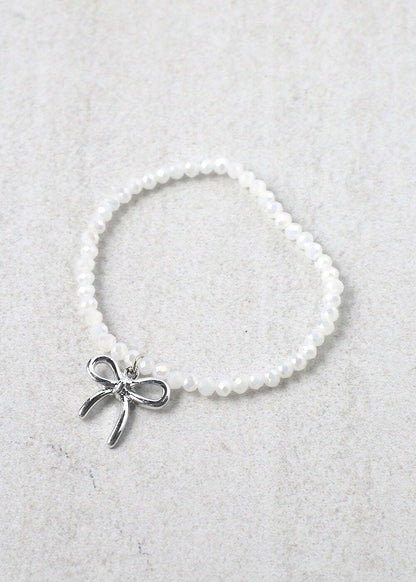 Bow Charm Beaded Bracelet