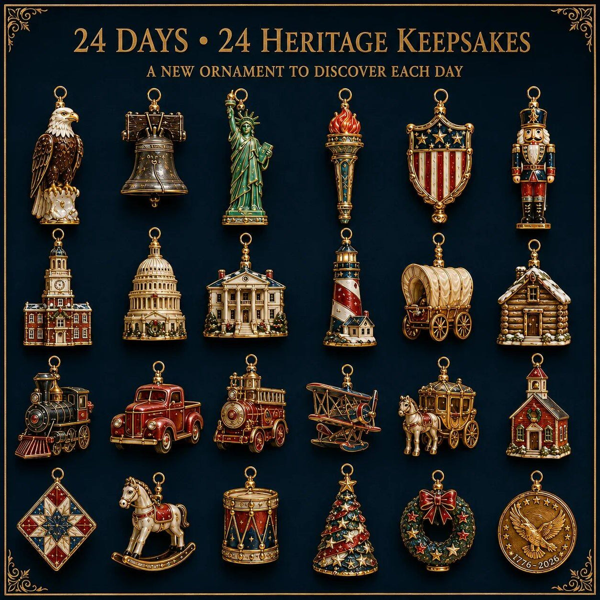 ⏰ Limited anniversary edition✨49% OFF!🔥America 250th Anniversary Heritage Christmas Advent Calendar