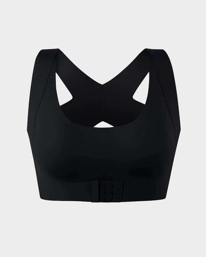 Cross Back Front Closure Wireless Posture Support Bra