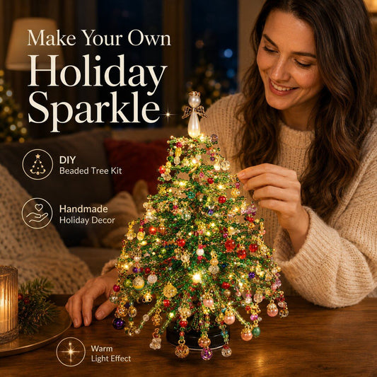 🎅 DIY Beaded Christmas Tree Kit – 🎄Create Your Own Sparkling Holiday Decoration