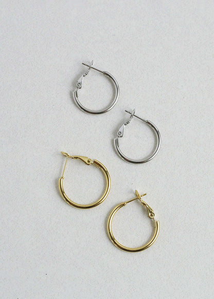 20mm Stainless Steel Hoop Earrings