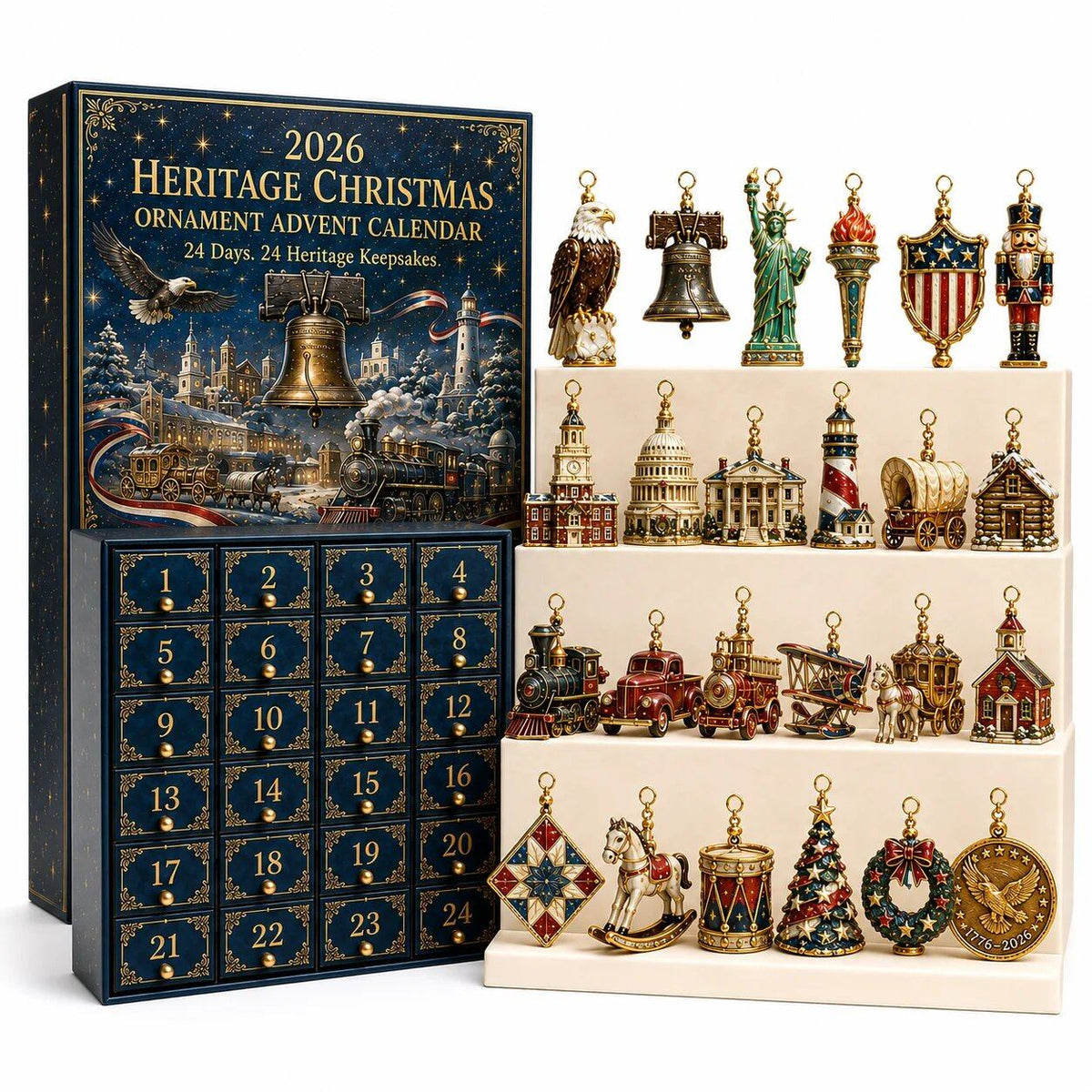 ⏰ Limited anniversary edition✨49% OFF!🔥America 250th Anniversary Heritage Christmas Advent Calendar