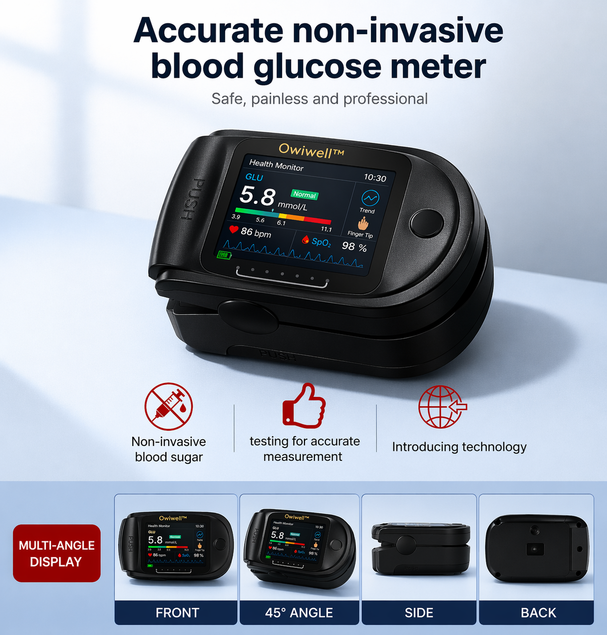 SHOPHIAGE™ Non-Invasive Blood Glucose Monitor | High-Precision 99.9% Accuracy | TGA Certified