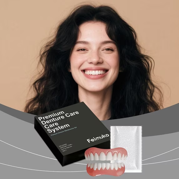Ends Today:7O% OFF!  Custom-Fit Full Functional Dentures Make you more confident Starter Single Pack/For ages 50.