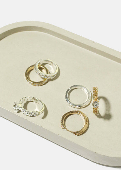 3 Rhinestone Rings