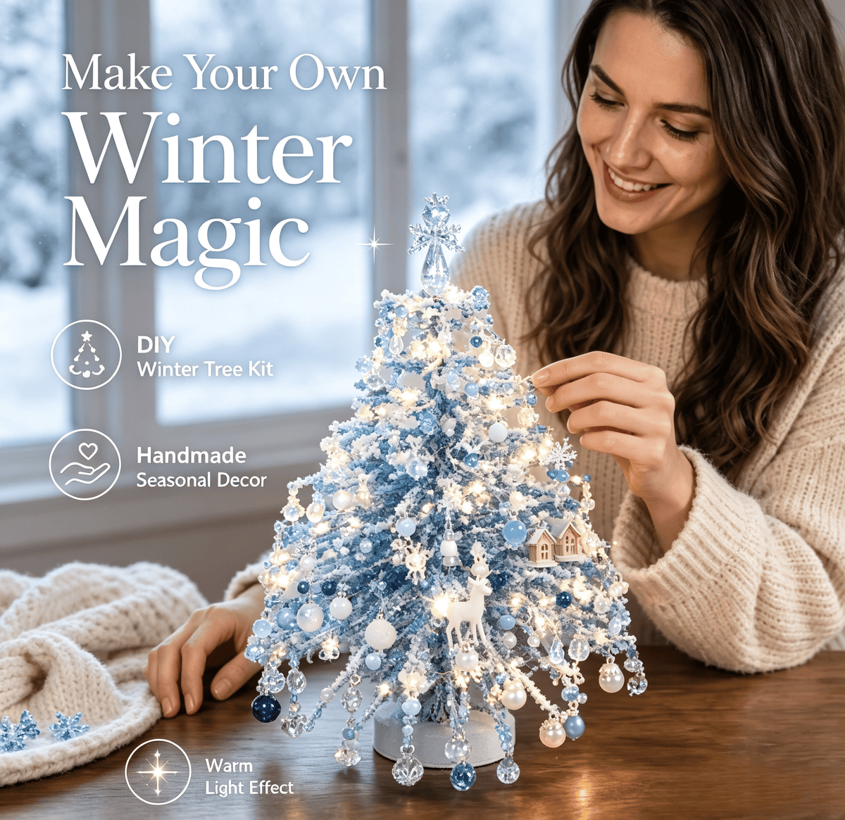 🎅 DIY Beaded Christmas Tree Kit – 🎄Create Your Own Sparkling Holiday Decoration