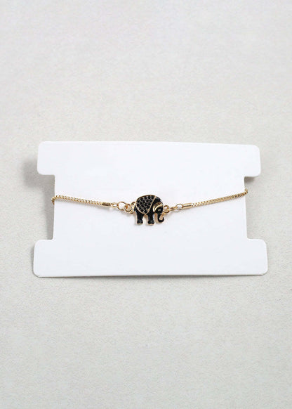 Gold Elephant Charm Bracelet