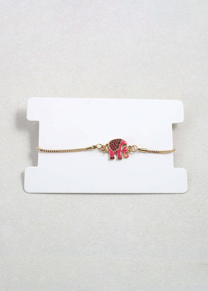 Gold Elephant Charm Bracelet
