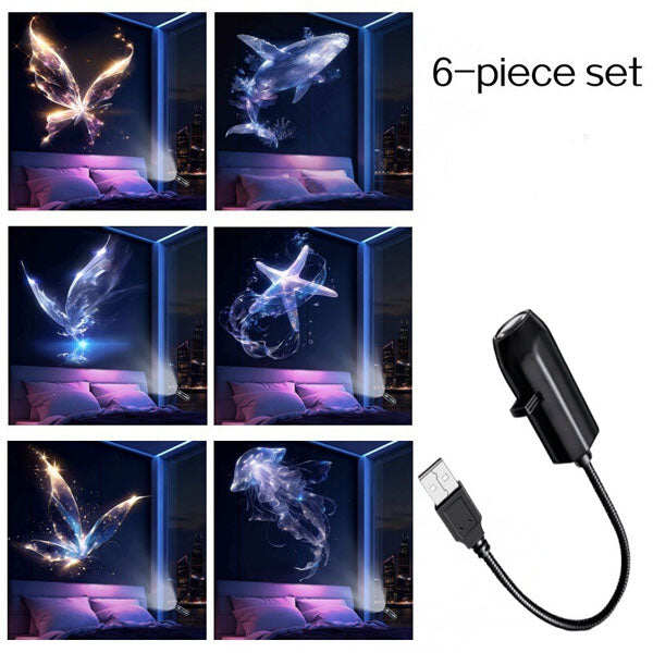 Plug-&-Play HD Christmas Projector – 6 or 10 Festive Scenes