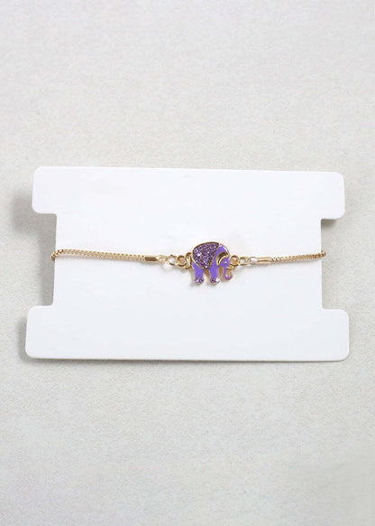 Gold Elephant Charm Bracelet